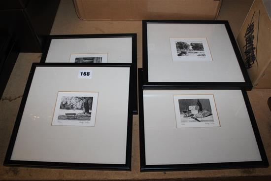 Luigi Volpi, four etchings